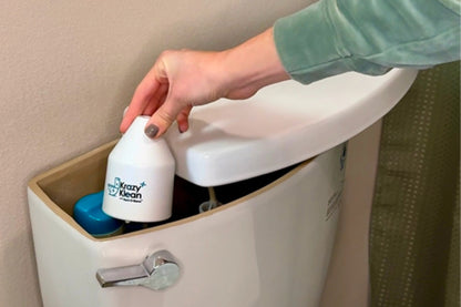 Placing Krazy Klean Pro in the toilet tank